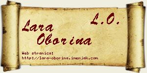 Lara Oborina vizit kartica